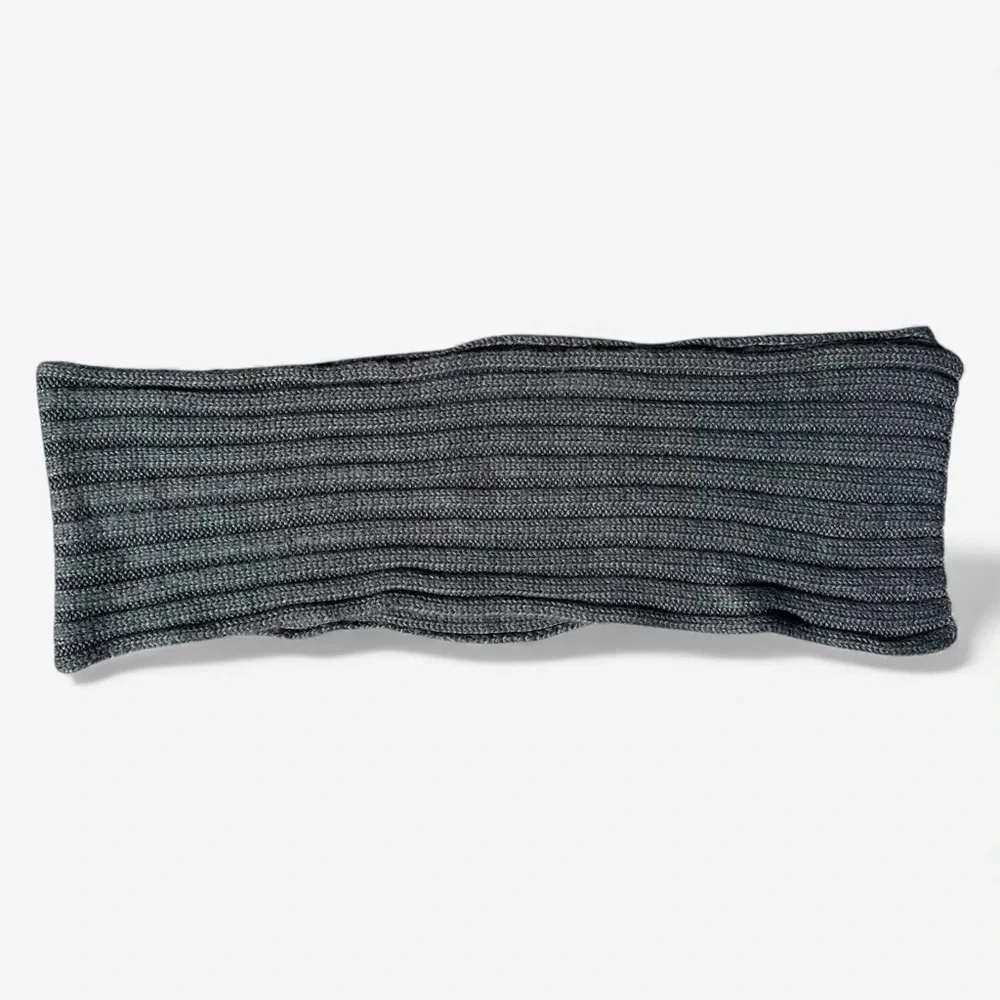 Roundtree & Yorke Charcoal Ribbed Wool Scarf Gray Winter Accessory OS